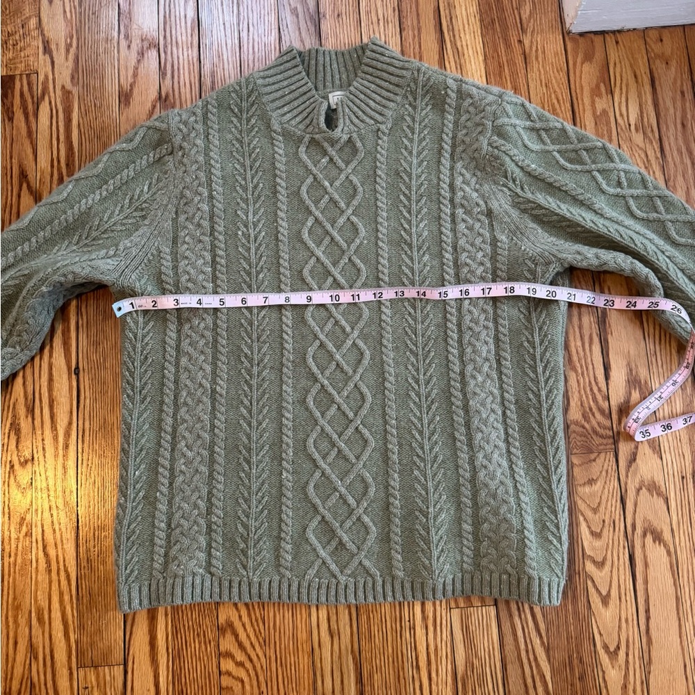 L.l. bean Green Cable Knit Sweater - Picture 4 of 6